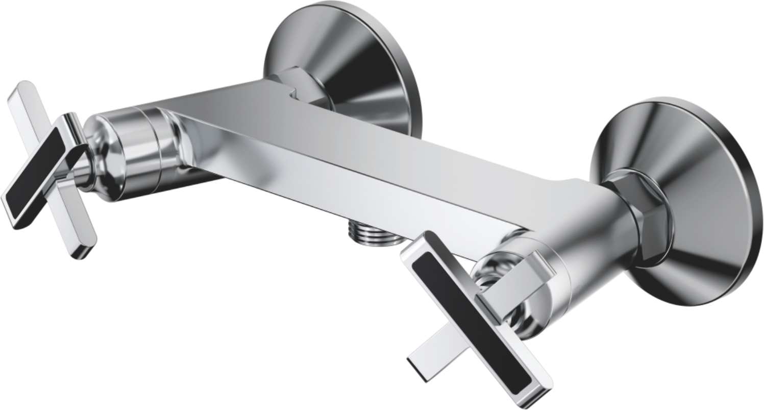 Смеситель для душа, двухвентильный, хром, B20832