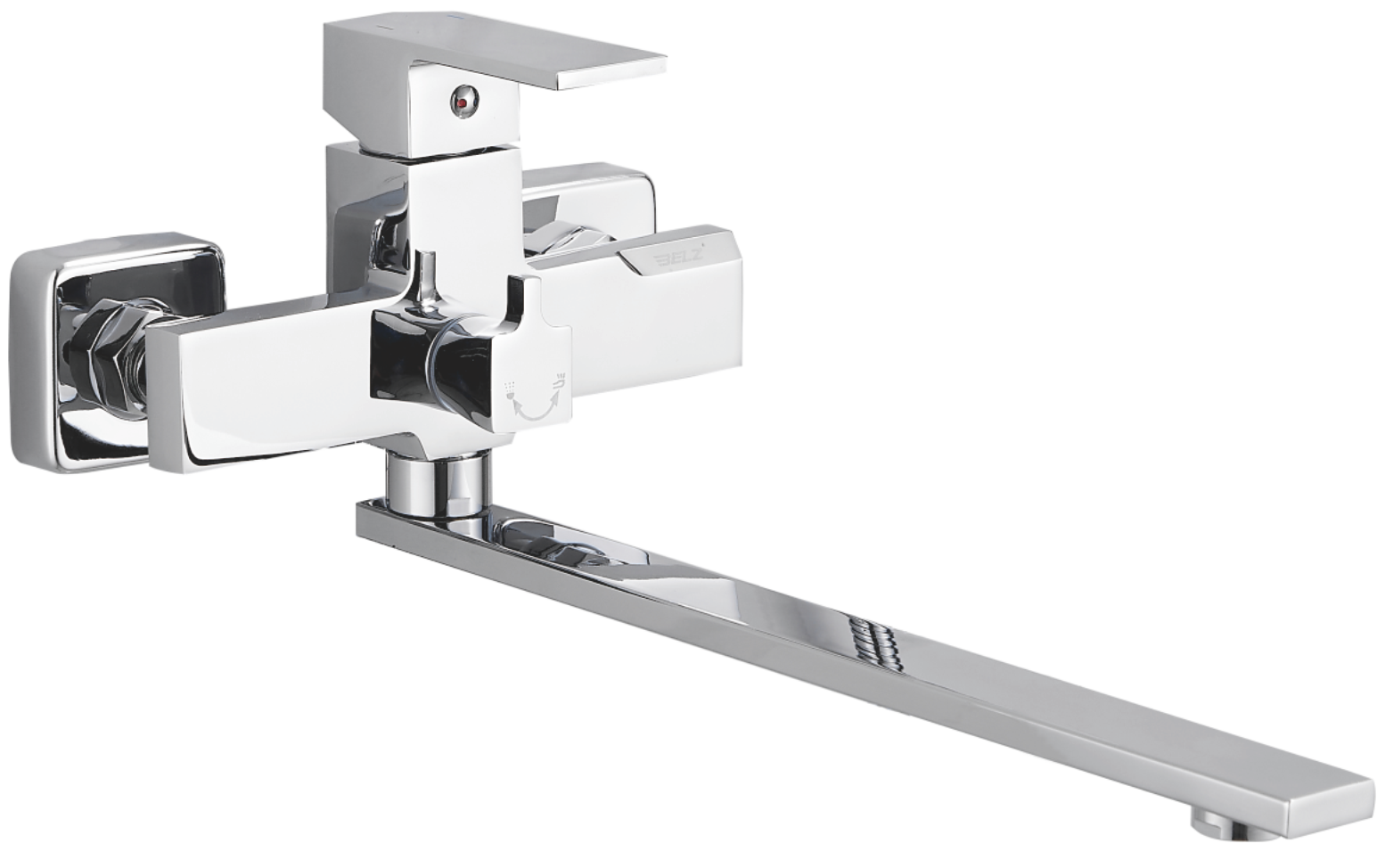 Смеситель для ванны, длинный излив, хром, B22613