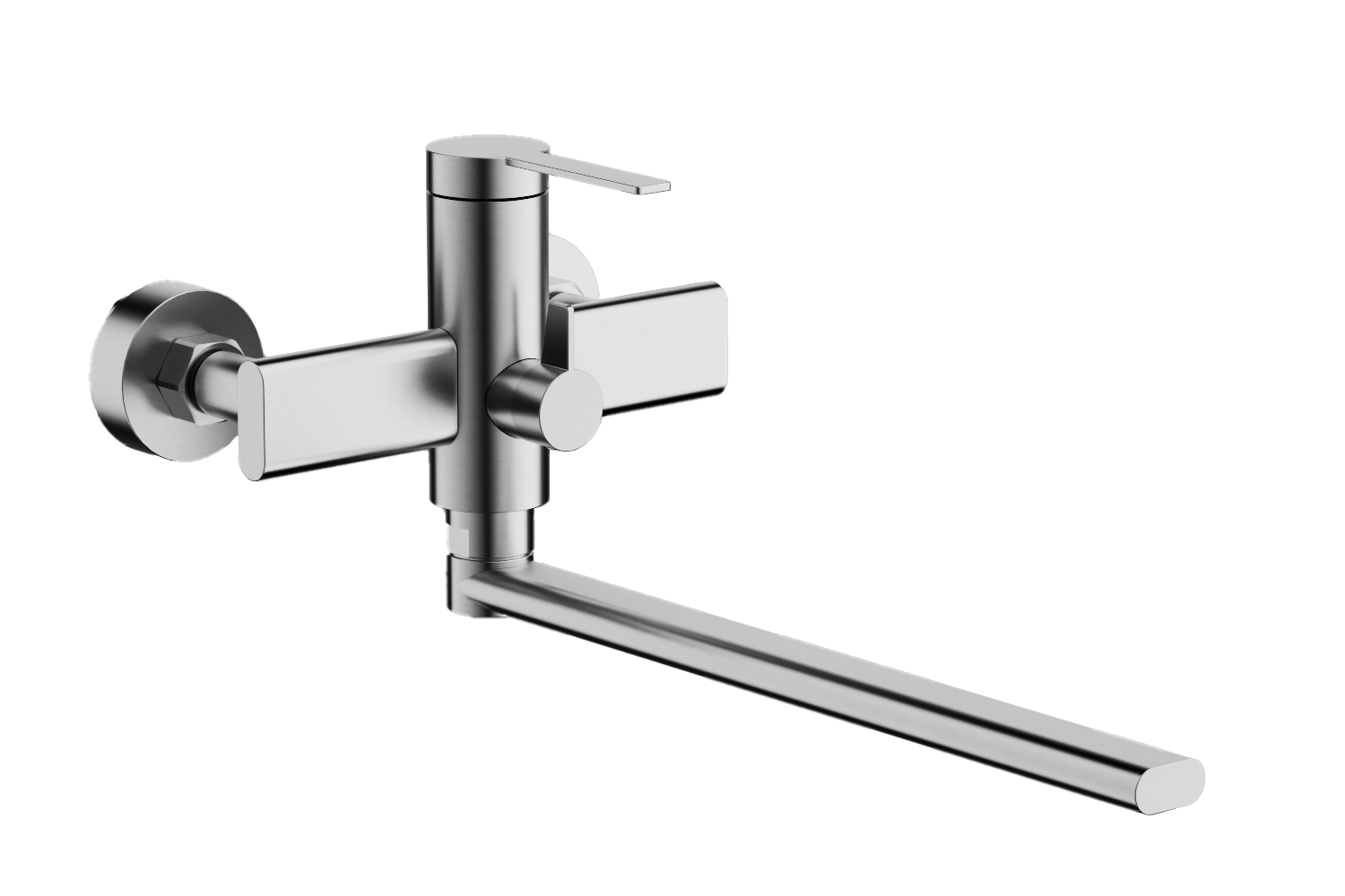 Смеситель для ванны, длинный излив, сатин, B22813-1