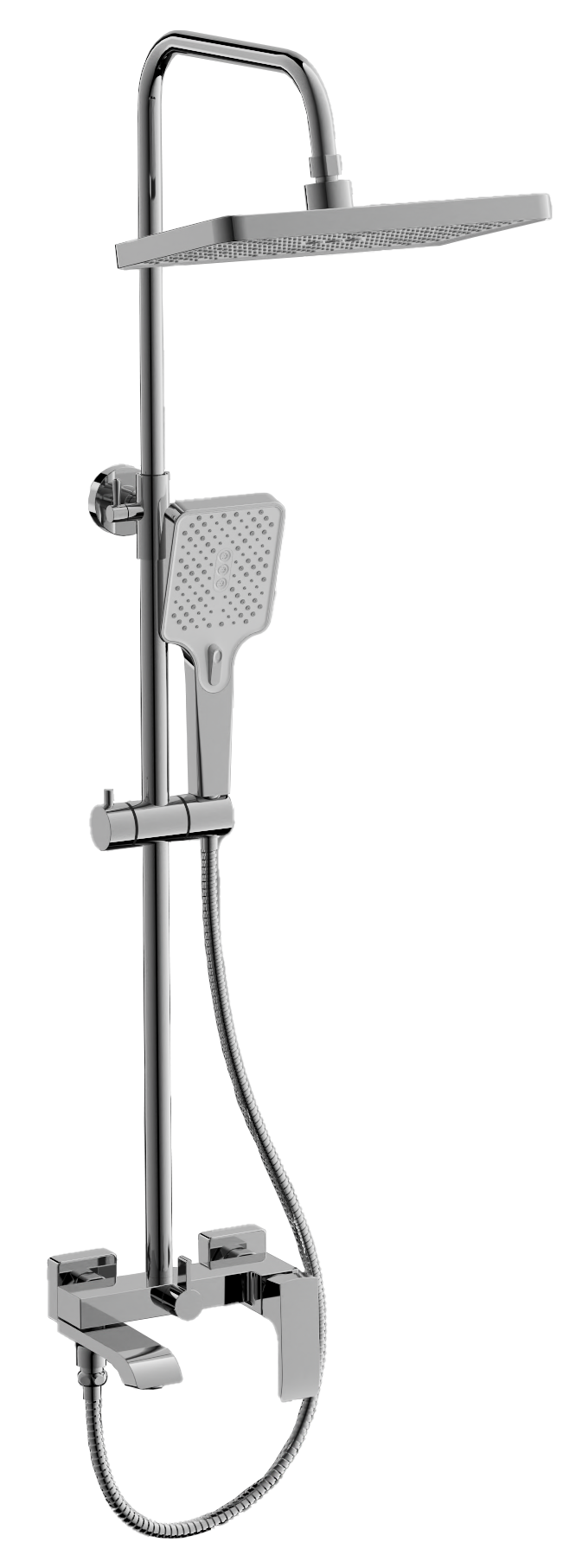 Душевая система, излив-переключатель, хром, B24507
