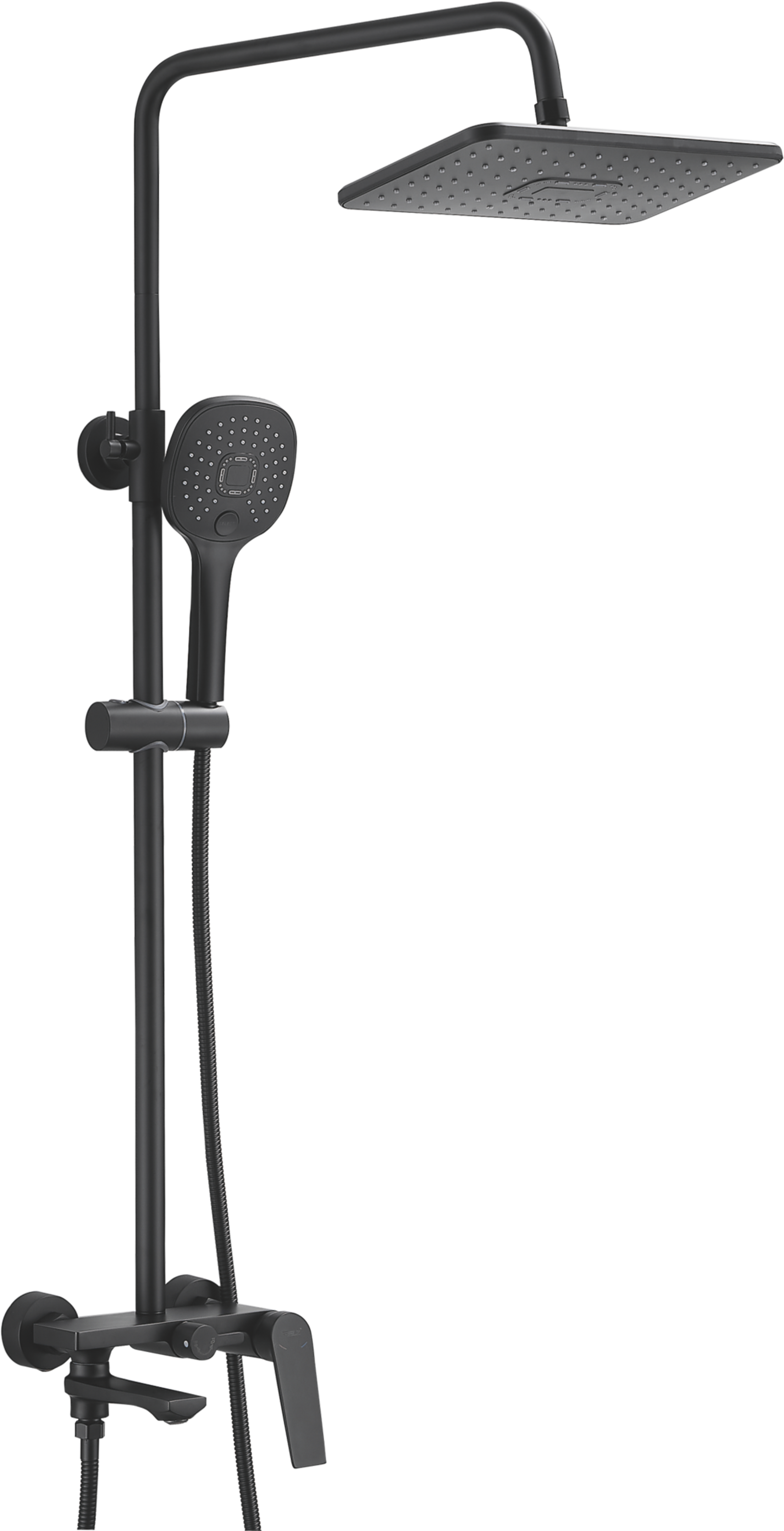 Душевая система, излив-переключатель, черный, B24533-7