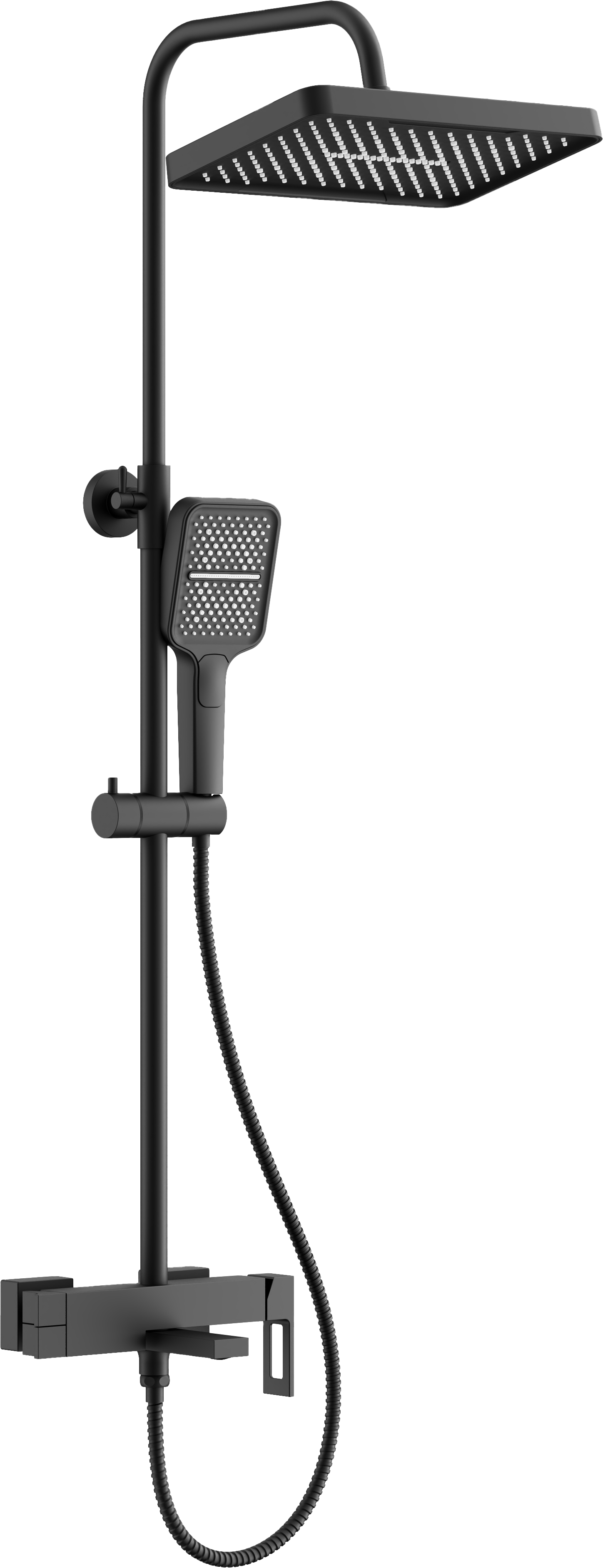 Душевая система, излив-переключатель, черный, B24658-7
