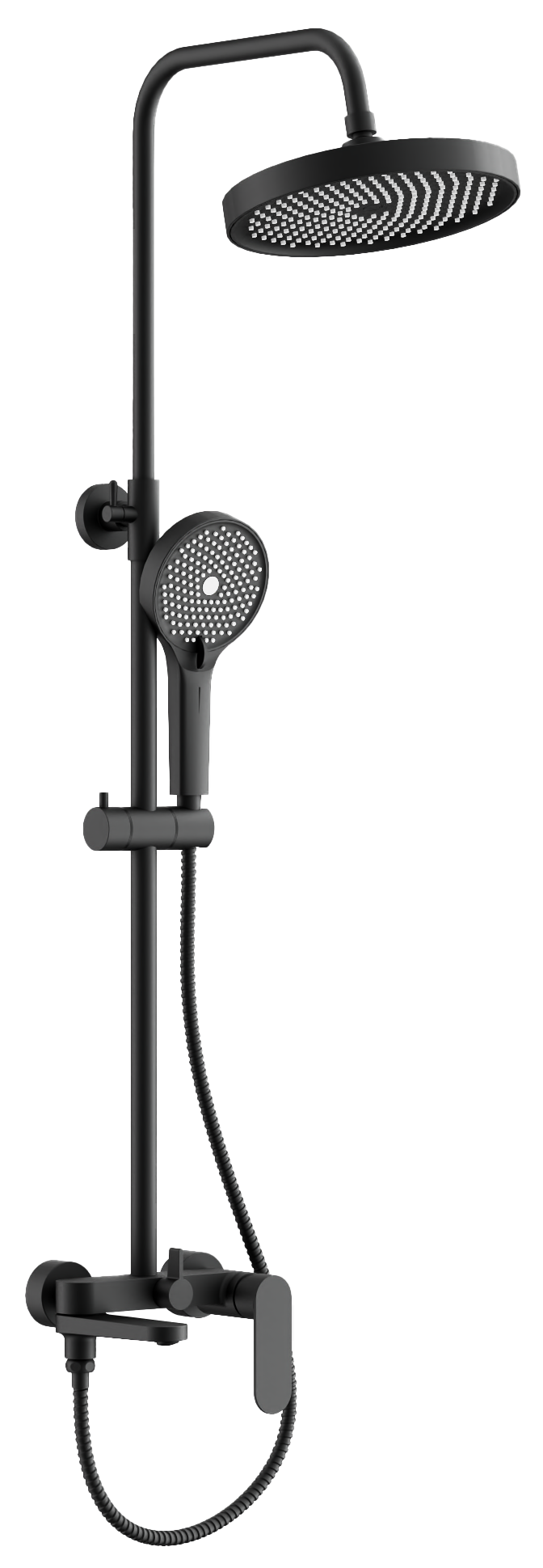 Душевая система, излив-переключатель, черный, B24713-7