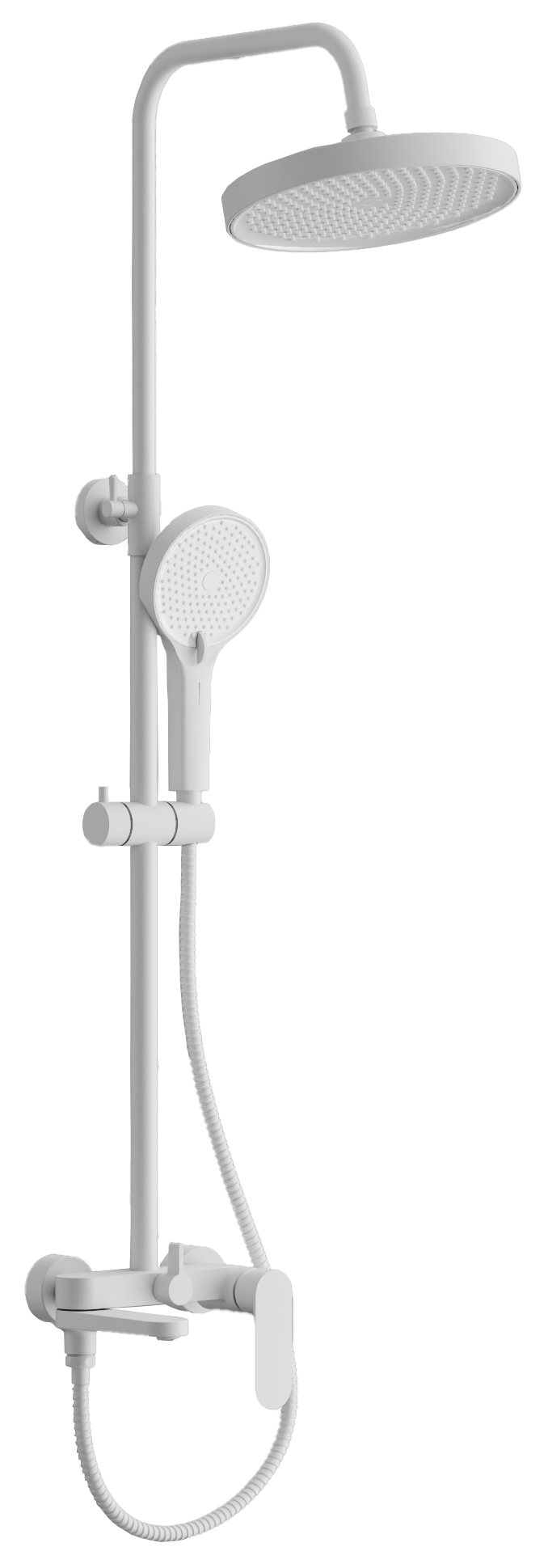 Душевая система, излив-переключатель, белый, B24713-8