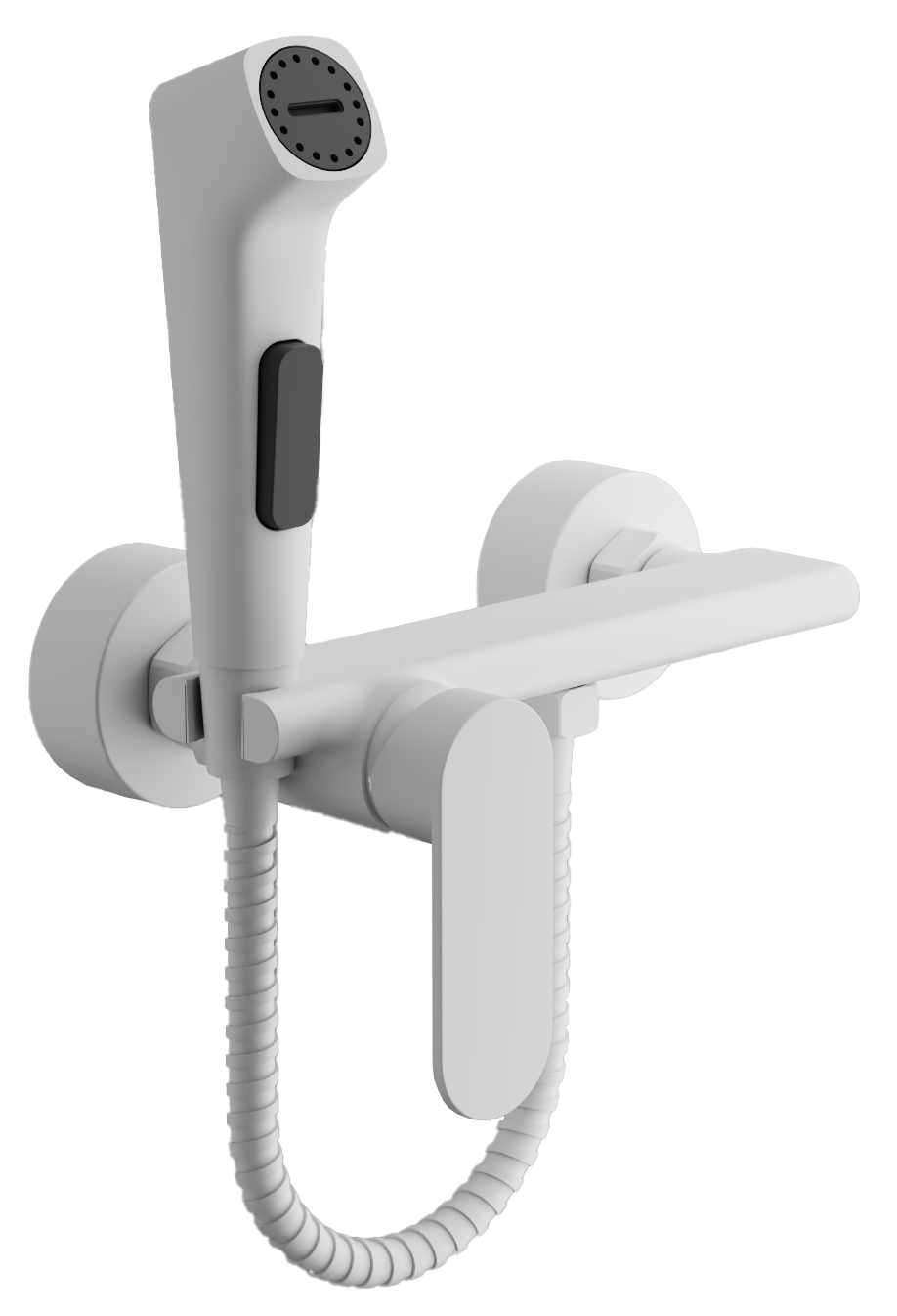 Смеситель гигиенический, с гигиенической лейкой, белый, B55645-8