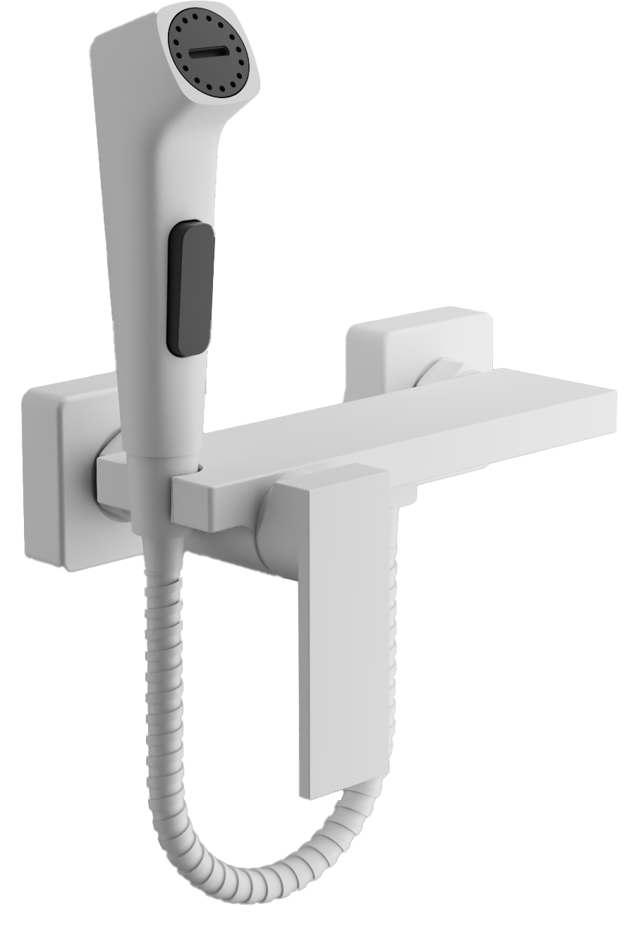 Смеситель гигиенический, с гигиенической лейкой, белый, B55653-8