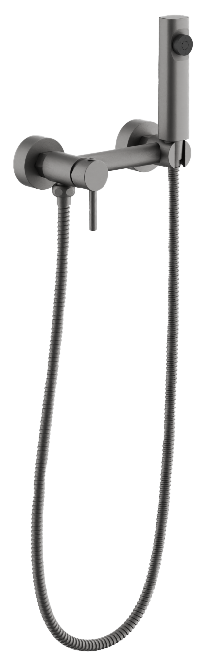 Смеситель гигиенический, с гигиенической лейкой, оружейная сталь, B55803-3