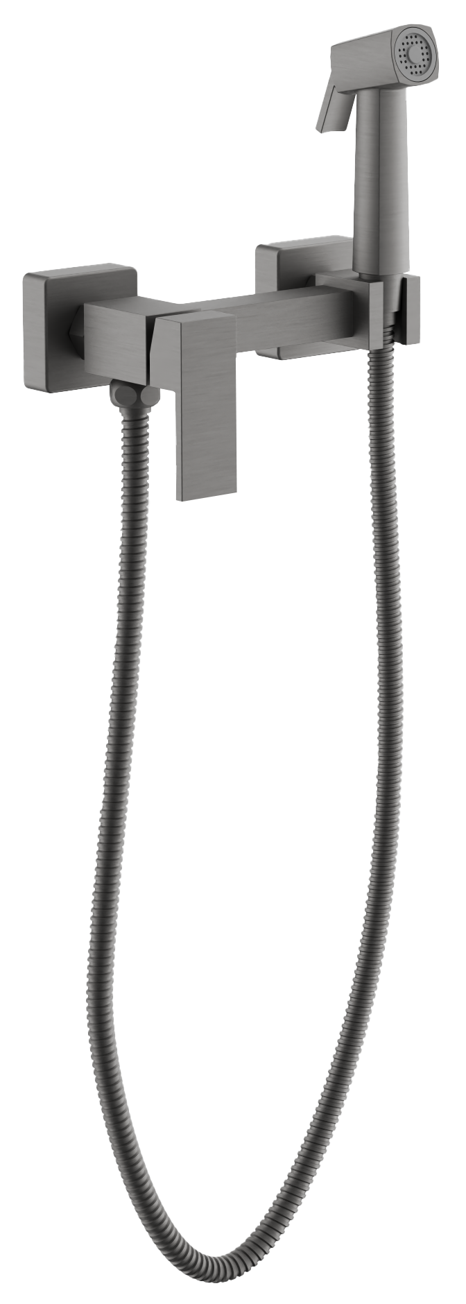 Смеситель гигиенический, с гигиенической лейкой, оружейная сталь, B55806-3