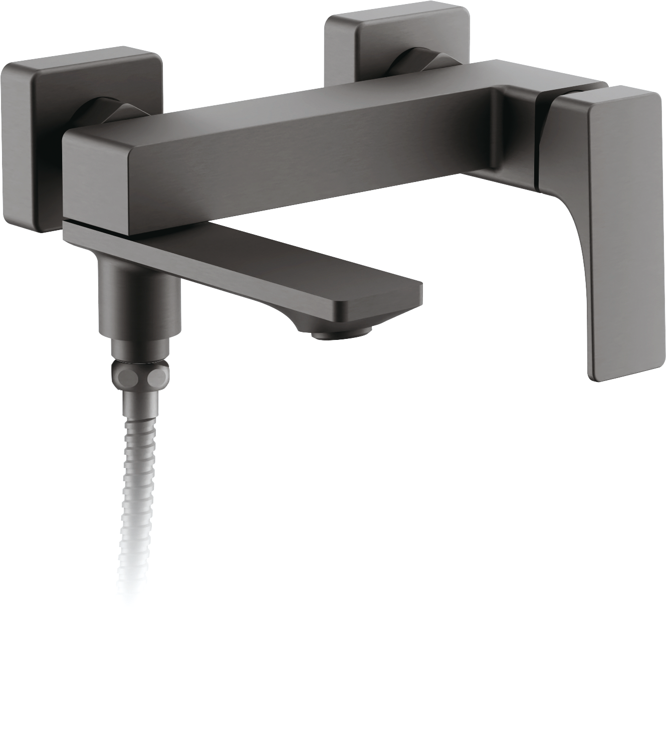 Смеситель для ванны, короткий излив, оружейная сталь, латунь, B60709-3