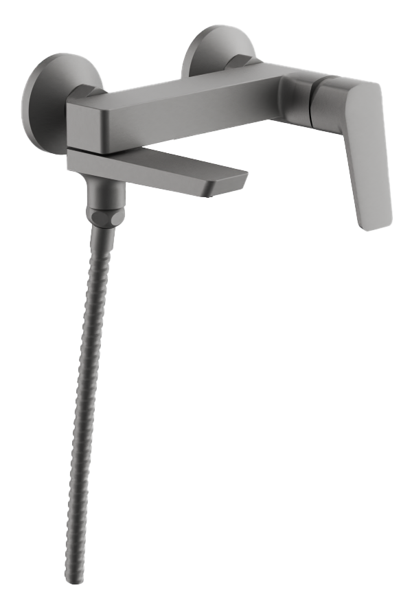 Смеситель для ванны, короткий излив, оружейная сталь, B60715-3