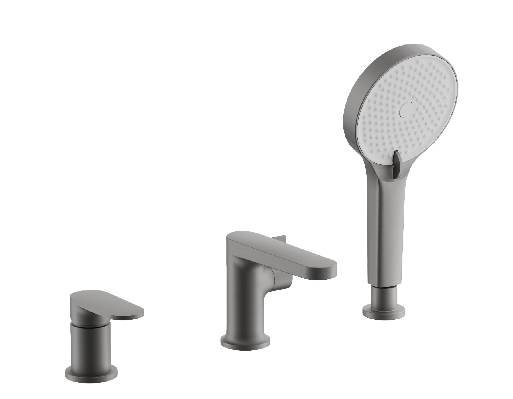 Смеситель для ванны, на борт, оружейная сталь, B66713-3