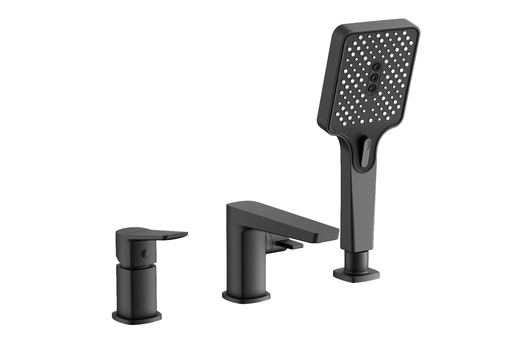 Смеситель для ванны, на борт, черный, B66715-7