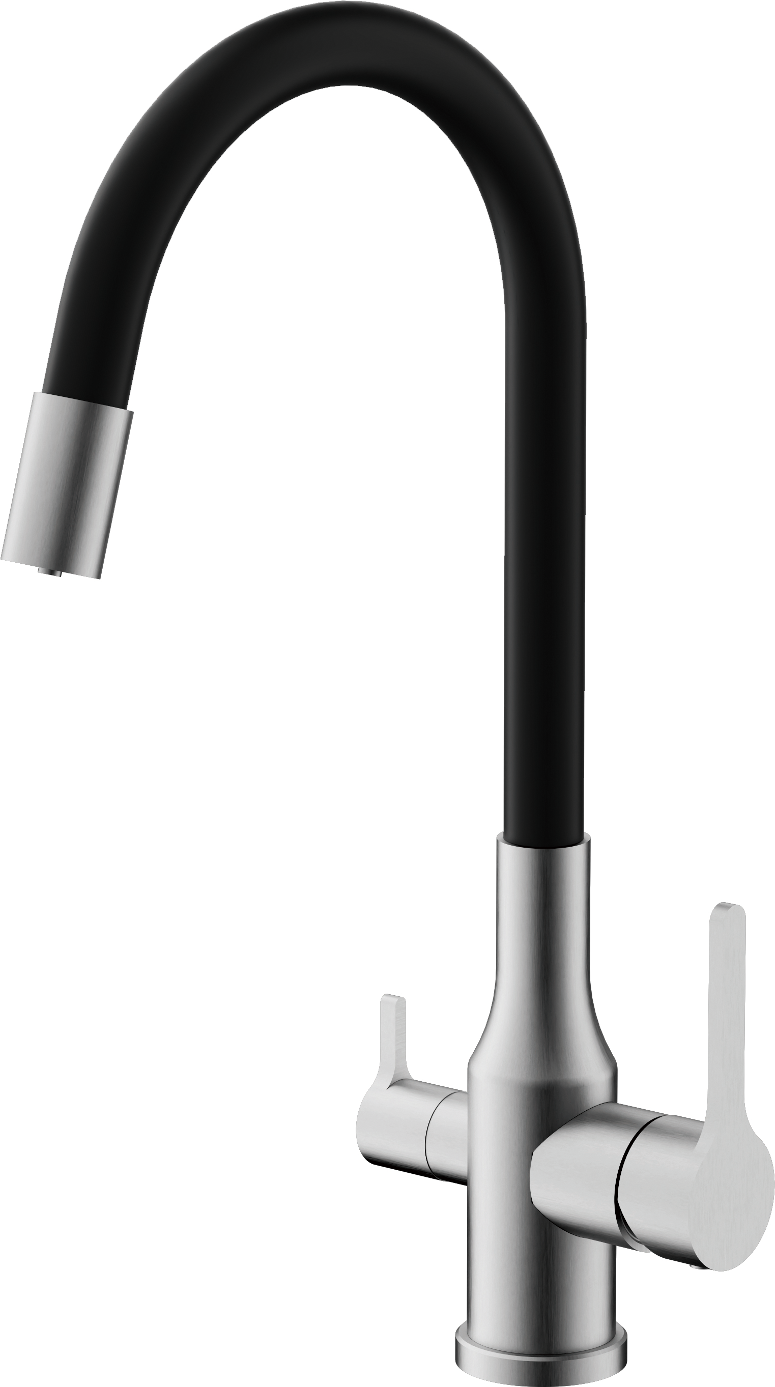 Смеситель для кухни, с подключением фильтра, сатин, B76814-1