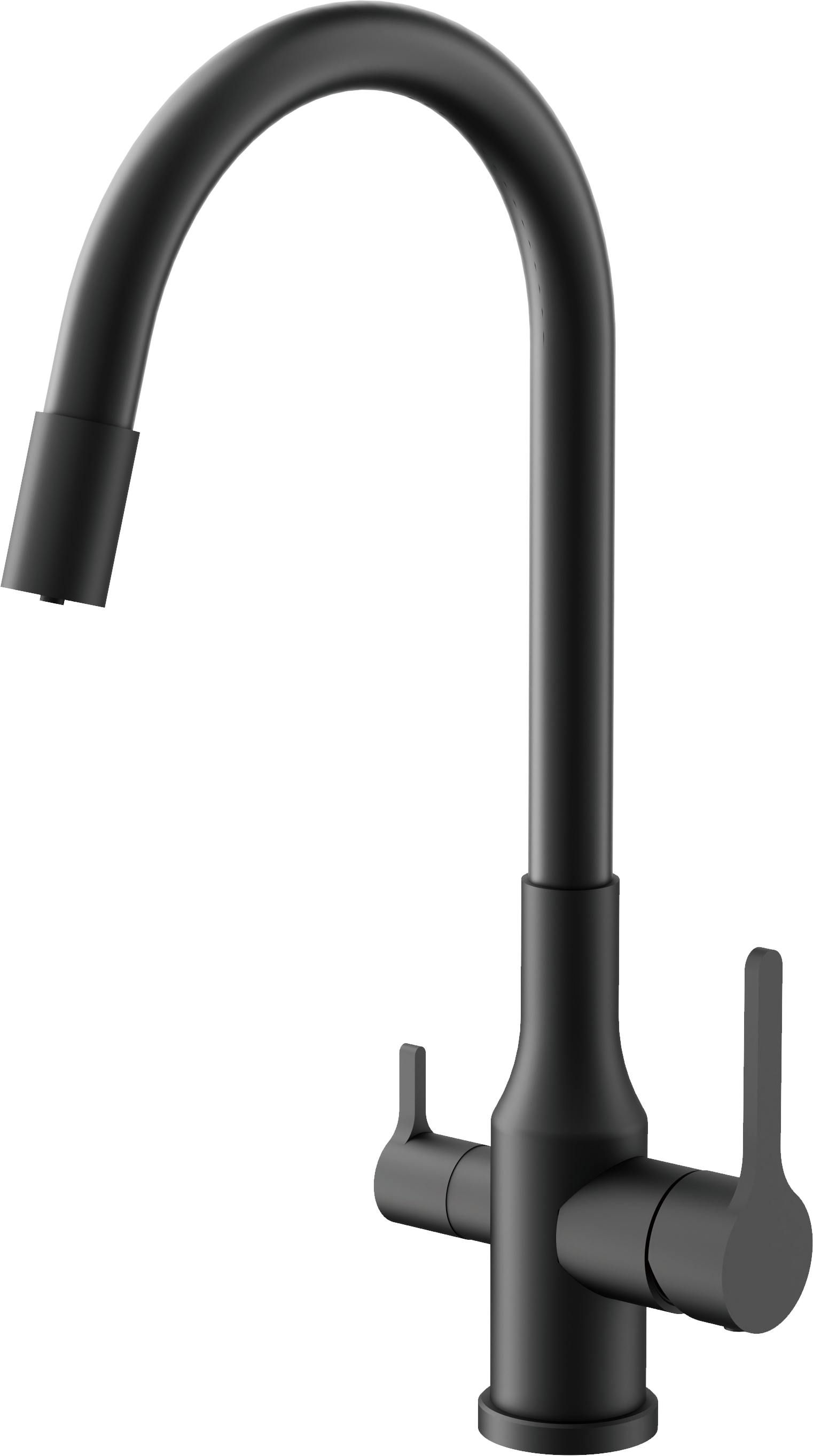 Смеситель для кухни, с подключением фильтра, черный, B76814-7