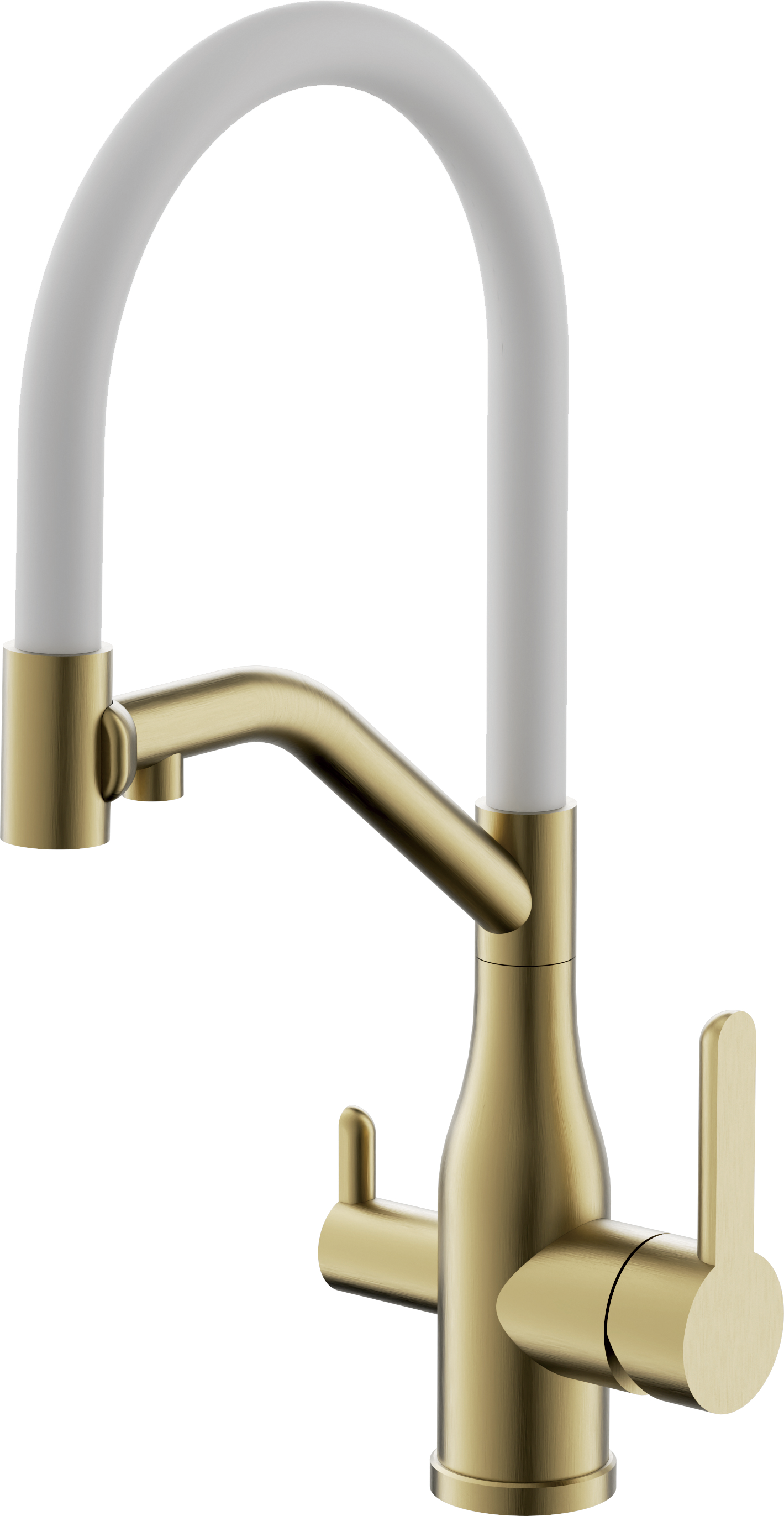 Смеситель для кухни, с подключением фильтра, брашированное золото, B78815-5