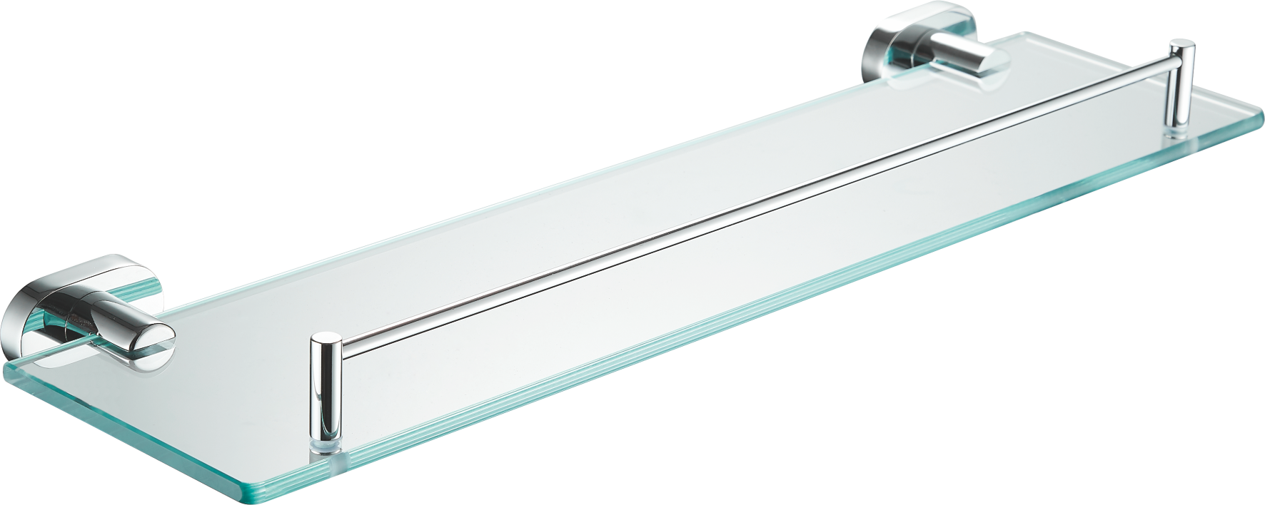 Полка стеклянная, хром, B90007