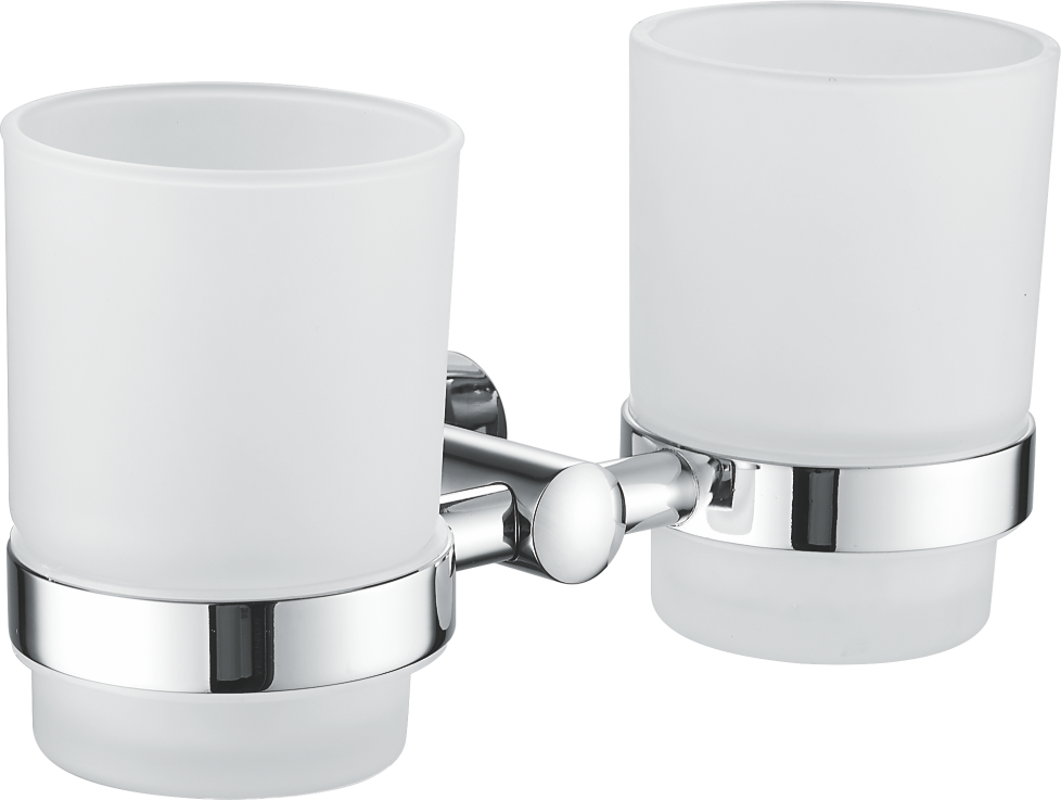 Стакан, двойной, хром, B90008