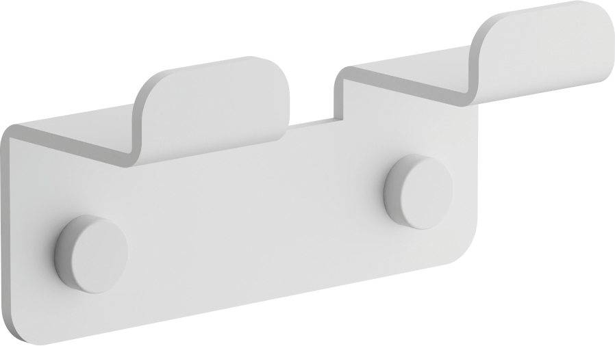 Планка с крючками, (2), белый, B9002-8