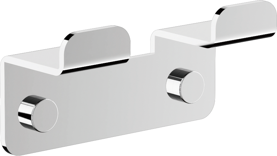 Планка с крючками, (2), хром, B9002