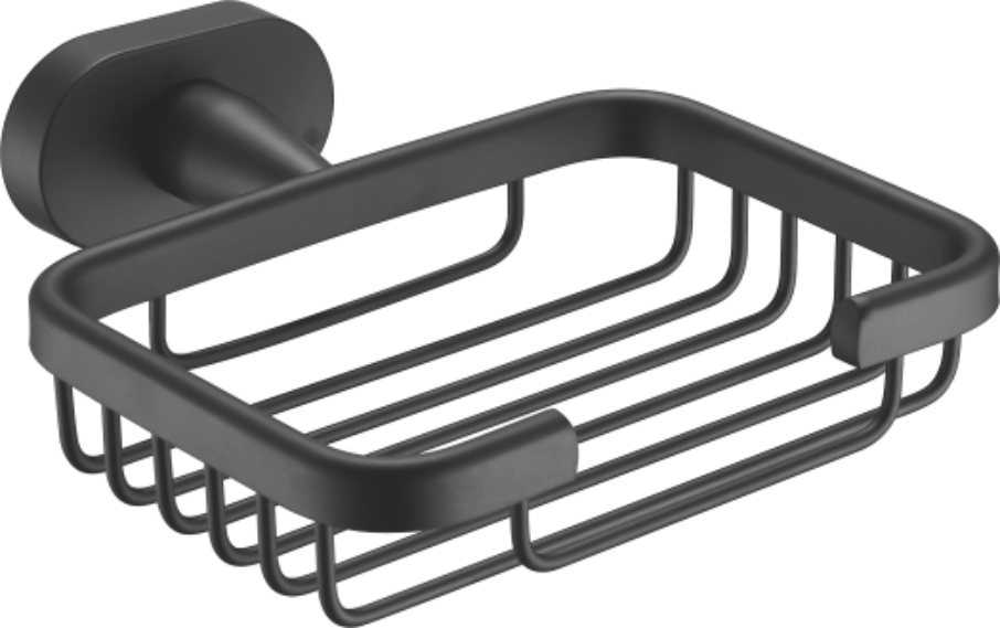 Мыльница, металлическая, черный, B90102-1