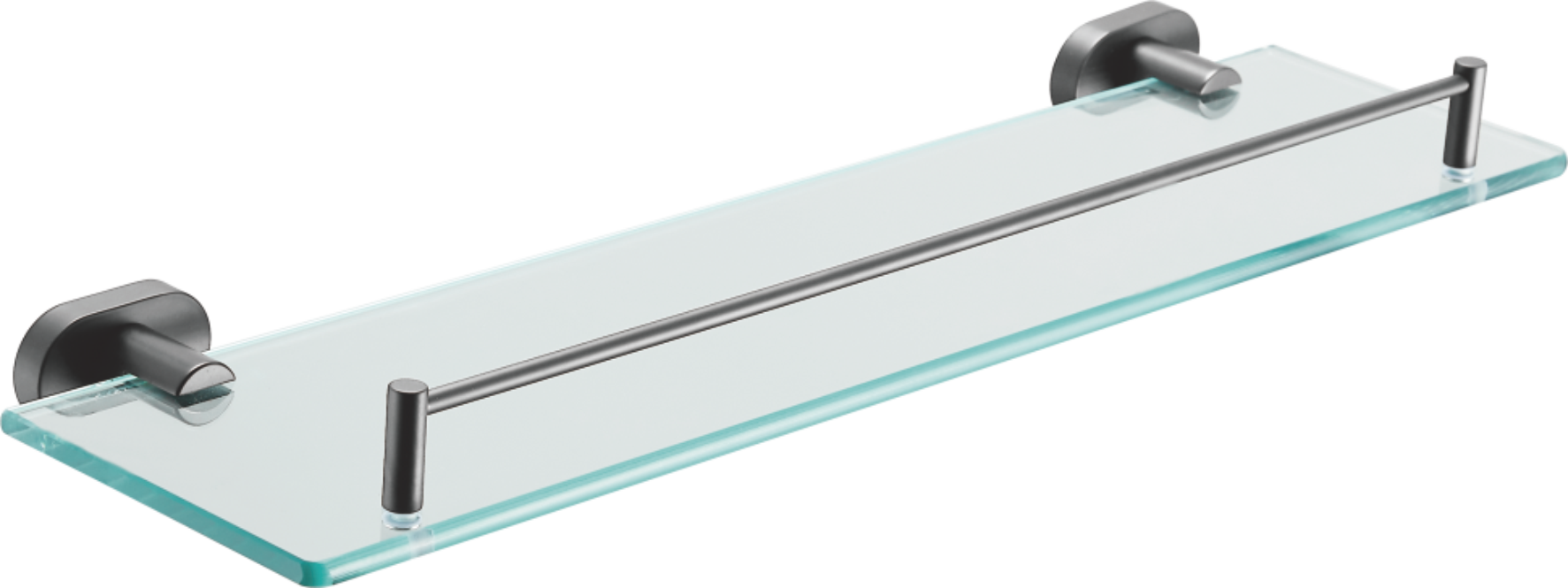 Полка стеклянная, оружейная сталь, B90507