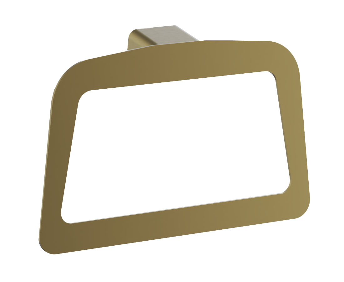 Держатель для полотенец, квадрат (2), брашированное золото, B90804