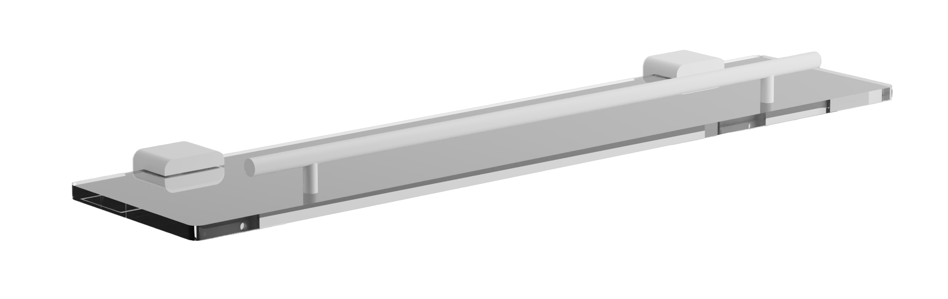 Полка стеклянная, белый, B91007