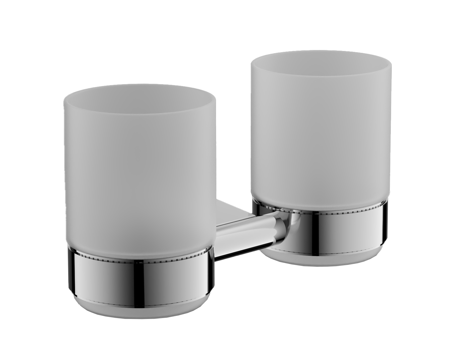 Стакан, двойной, хром, B91108