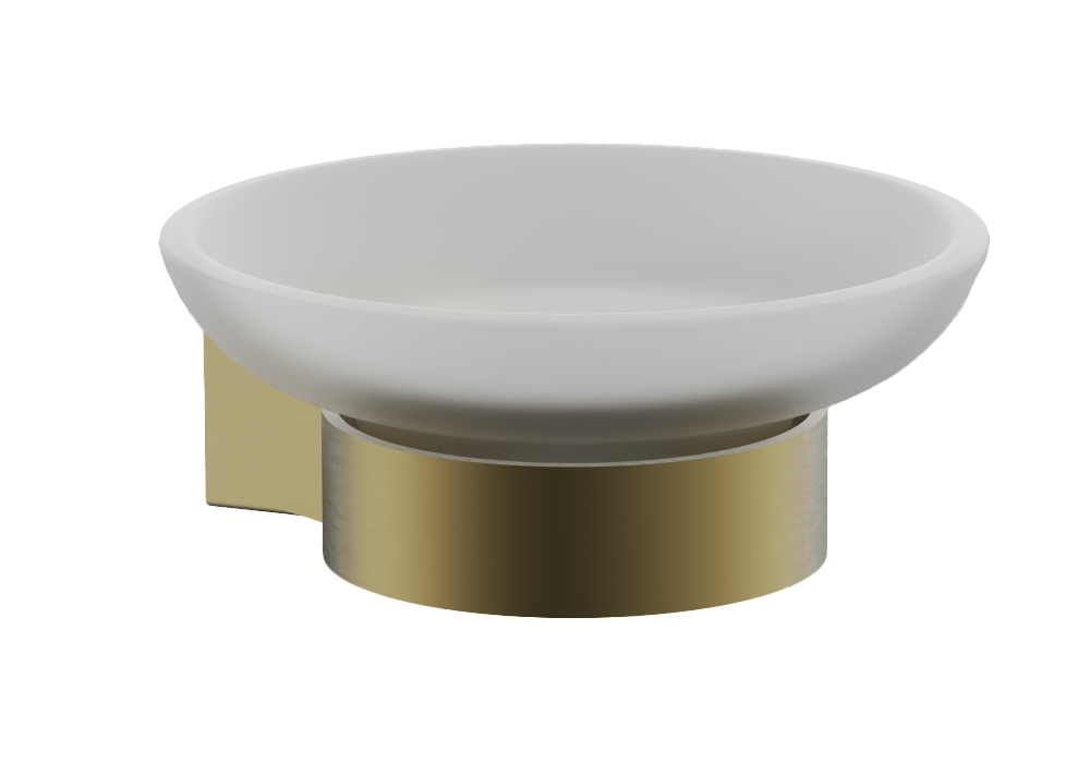 Мыльница, стеклянная, брашированное золото, B91302