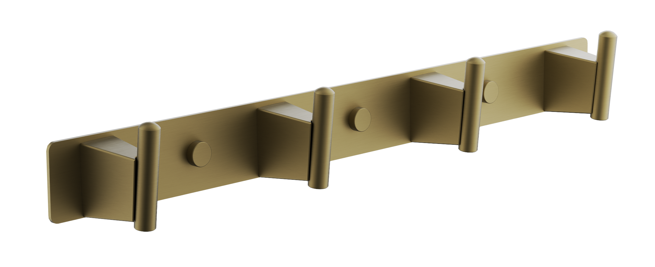 Планка с крючками, (4), брашированное золото, B91315-4