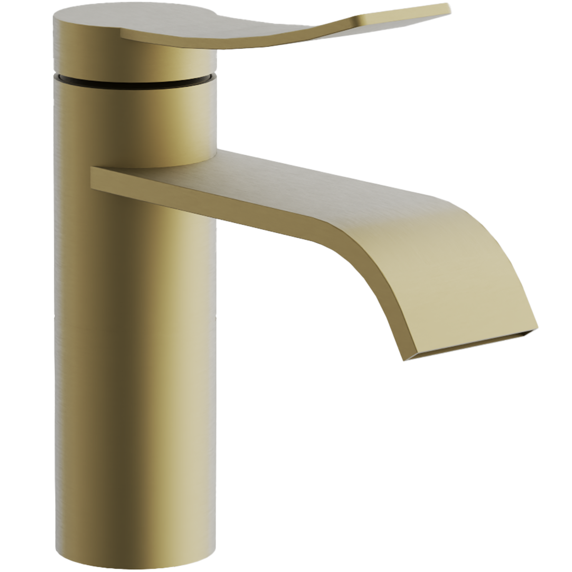 Смеситель для раковины, брашированное золото, нержавеющая сталь, B10812-5